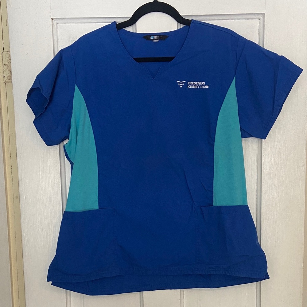 Women's Blue Scrub Top